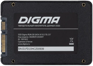 SSD накопитель 2.5" DIGMA Run S9 DGSR2512GS93T 512Gb 