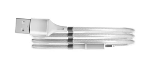 Кабель OLMIO Magnet USB 2.0 Am - Lightning 8-pin, 1.2 м, белый 