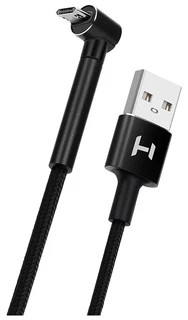 Кабель Harper STCH-390 USB - microUSB, 1 м, 2 A, угловой, черный