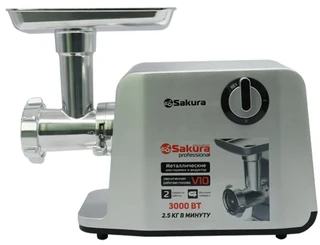 Электромясорубка Sakura SA-6426 Professional, серый 