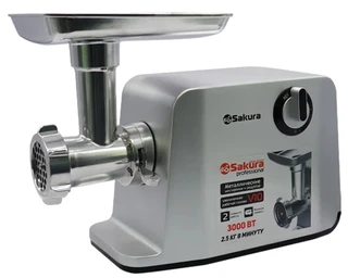 Электромясорубка Sakura SA-6426 Professional, серый 