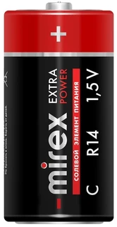 Батарейка Mirex C/R14, 2 шт 