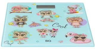 Весы напольные BQ BS1017, совы 