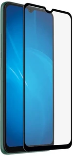 Защитное стекло DF xiColor-96 (black) для Xiaomi Redmi 10C/Poco C40, fullscreen+fullglue, черная рамка