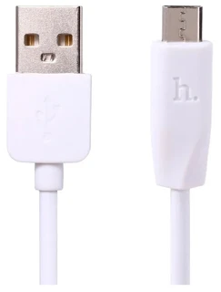 Кабель hoco X1 Rapid USB - microUSB, 1 м, 2.1 A, белый