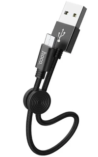 Кабель hoco X35 Premium USB 2.0 Am - microUSB, 0.25 м, черный 