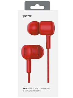Гарнитура PERO EP16 Real Sound красный 