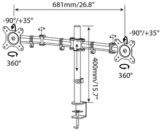Кронштейн для мониторов Cactus CS-VM-D29-AL 