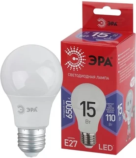 Лампа светодиодная ЭРА Red Line A60-15W-865-E27 