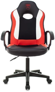 Кресло игровое Zombie 11LT, черный с красными вставками 