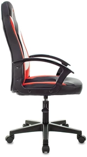 Кресло игровое Zombie 11LT, черный с красными вставками 
