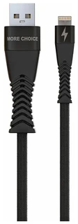 Кабель More choice K41Si USB 2.0 Am - Lightning 8 pin, 1 м, черный 