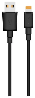 Кабель Krutoff Modern USB - Lightning, 1 м, 2 А, черный