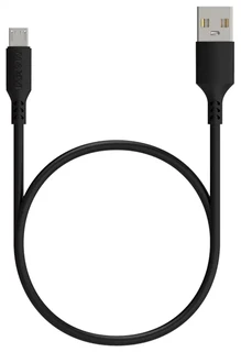 Кабель Maxvi MC-01 USB - microUSB, 1 м, 2 А, черный
