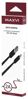 Кабель Maxvi MC-03F USB 2.0 Am - Lightning 8-pin, 1 м, черный 