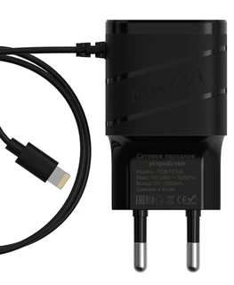 Сетевое зарядное устройство Maxvi TCM-101LB черный 