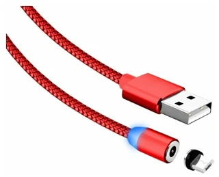 Кабель JET.A JA-DC26 USB - microUSB, 1 м, 2 A, красный 