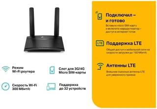 Wi-Fi роутер TP-Link TL-MR100 