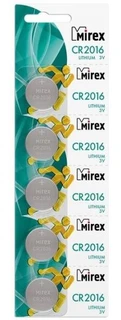 Батарейка CR2016 Mirex CR2016-5BL