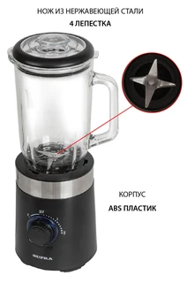 Блендер стационарный SUPRA BLS-551 Черный 