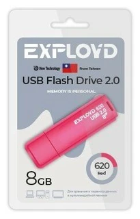 Флеш накопитель EXPLOYD 620 8GB красный 