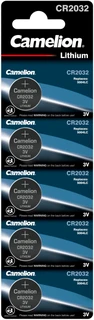 Батарейка CR2032 Camelion CR2032-5BL 