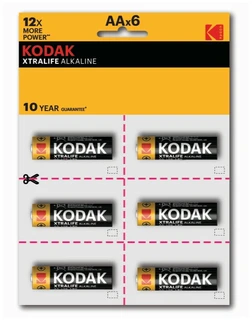 Батарейка AA Kodak XTRALIFE  LR6-12BL ПОШТУЧНО 