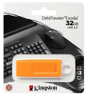 Флеш накопитель Kingston DataTraveler Exodia 32GB оранжевый 