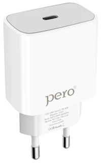 Сетевое зарядное устройство PERO TC03 белый