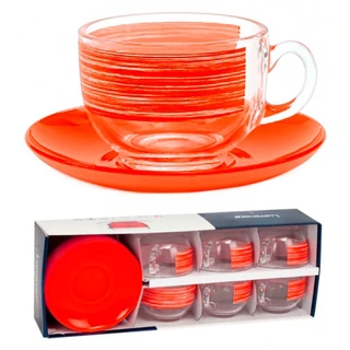 Набор чайный Luminarc Brushmania Red, 12 предметов 