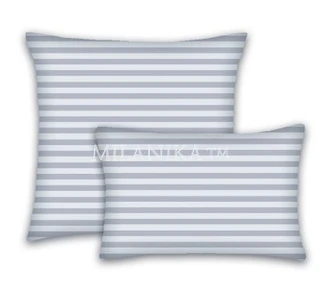 Комплект наволочек Миланика Светло-серый 50x70 см − 2 шт, поплин-страйп