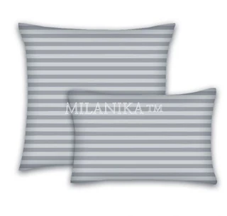 Комплект наволочек Миланика Темно-серый 50x70 см − 2 шт, поплин-страйп