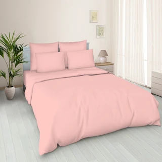 Комплект постельного белья Butterfly Дымчато-розовый, Семейный, поплин, наволочки 70х70 см