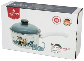 Ковш Agness Озорные коты 951-006 1.5л 