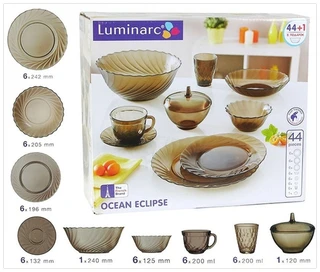 Набор столовой посуды Luminarc Ocean Eclipse 45пр 