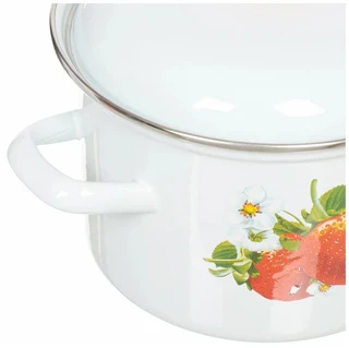 Кастрюля Лысьвенские эмали Сочная клубника, 4.5 л 