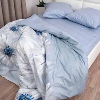 Комплект постельного белья Миланика Лея, 2 спальный, поплин, наволочки 70х70 см 