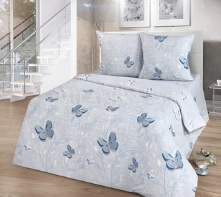 Комплект постельного белья Миланика Баттерфляй Семейный, бязь, наволочки 70х70 см 