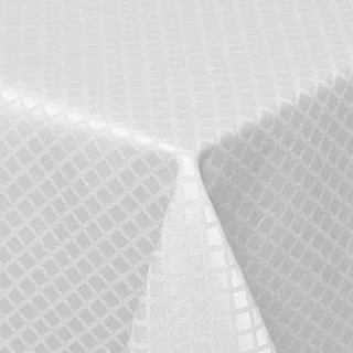 Скатерть Джойтекс Журавинка Белый D 150 см, тефлоновая пропитка 