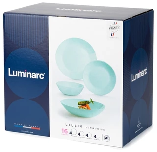 Набор столовой посуды Luminarc Lillie Turquoise 16пр 