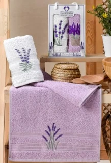 Комплект кухонных полотенец TWO DOLPHINS LAVENDER 30х50 см - 2 шт, махра 