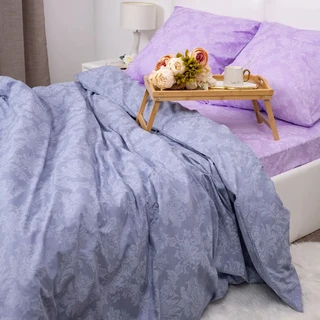 Комплект постельного белья Миланика Александрит, 2 спальный, поплин-жаккард, наволочки 70х70 см 