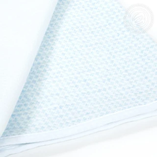 Одеяло-покрывало АРТПОСТЕЛЬ Лапки голубые детское, 100х140 см, трикотаж 
