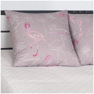 Комплект постельного белья АРТПОСТЕЛЬ Фламинго 1.5 спальный, поплин, наволочки 70х70 см 