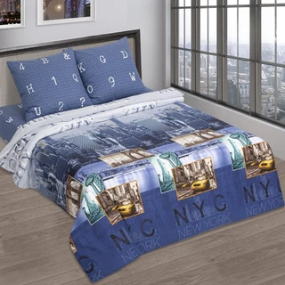 Комплект постельного белья АРТПОСТЕЛЬ Нью-Йорк 2-спальный Евро, поплин, наволочки 70х70 см 