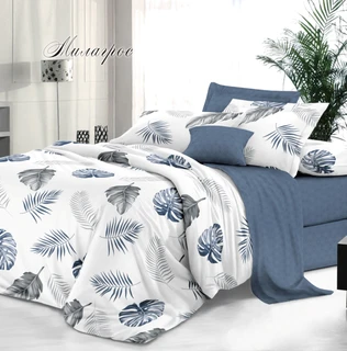 Комплект постельного белья Butterfly Милагрос Семейный, сатин Делюкс, наволочки 70х70 см 