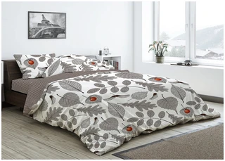Комплект постельного белья Шуйские ситцы Мастерская снов 202431, 2 спальный евро, бязь, наволочки 70х70 см 