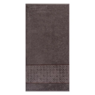 Полотенце Донецкая мануфактура Серо-коричневый 100х150 см, махра 