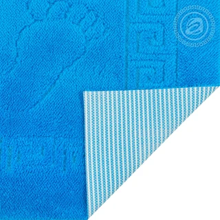 Коврик для ног АРТПОСТЕЛЬ Ножки голубой 45х60 см, махра, резиновая основа 