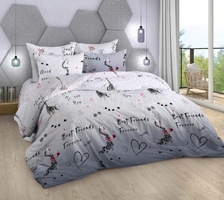 Комплект постельного белья Миланика Жирафы 2 спальный, бязь, наволочки 70х70 см